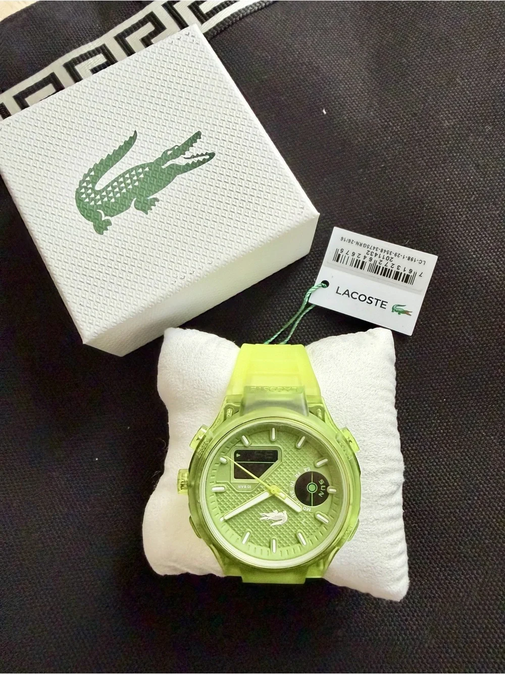 Brand new with tags Lacoste LC33 Unisex Analog & Digital Watch in Lime color
